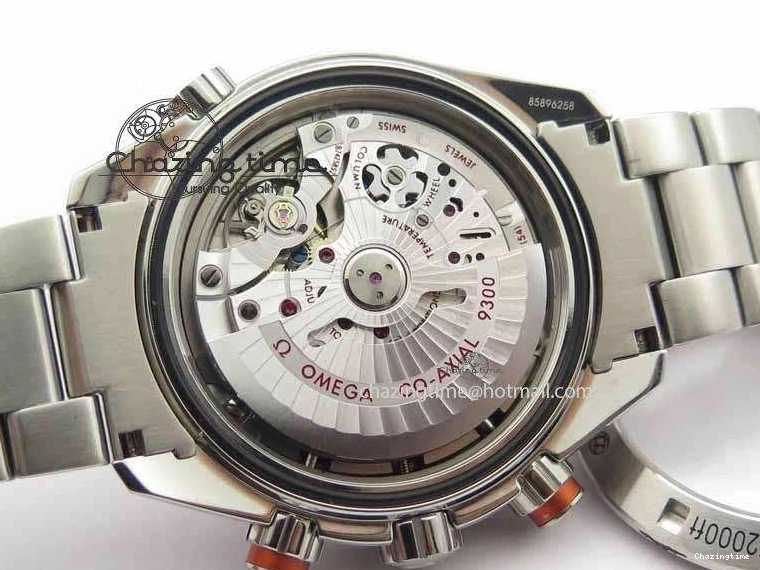 0517 Sophisticated Planet Ocean Master Chronometer Chrono SS OM 1:1 Best Edition Orange On SS Bracelet A 8156
